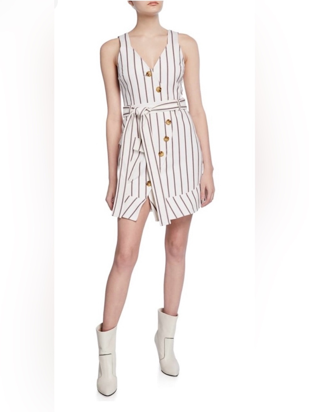 Derek Lam 10 Crosby Striped Mini Dress with Belt